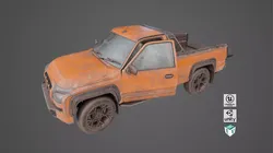 Pickup Truck01 Old Rusty All PBR Unity UE Textures Low-poly 3D model