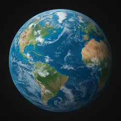 Planet Earth from Space – 3D Realistic View
