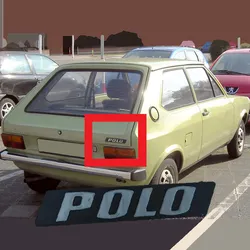 POLO MK1 VOLKSWAGEN REAR EMBLEM ANAGRAM LOGO BADGE MONOGRAMME
