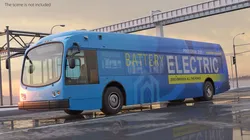 Proterra ZX5 Urban Electric Bus Simplified 3D model