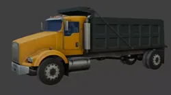 Realistic Low Poly Dump Truck Game Ready Asset Low-poly 3D model