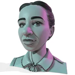 Retro-Futuristic Bust "Neon Persona"