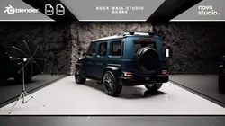 Rock Wall Studio Scene Blender Project File Textured  3D model