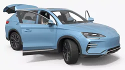 Seal U BYD Electric Family SUV Blue Rigged for Cinema 4D 3D model