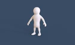 Stickman 01 Rigged Low Poly