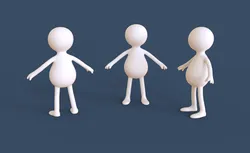 Stickman 02 Rigged Low Poly