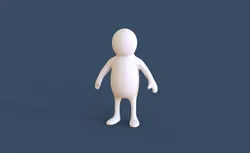 Stickman Rigged Low Poly