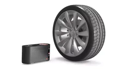 Tesla Tire Repair Compressor with Wheel 3D model