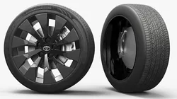 Toyota Alloy Wheel Rim Black 3D model