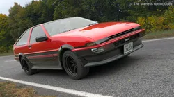 Toyota Sprinter Trueno AE86 Red Rigged for Maya 3D model