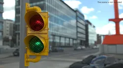 Two-Light Traffic Signal with Red and Green LEDs 3D model