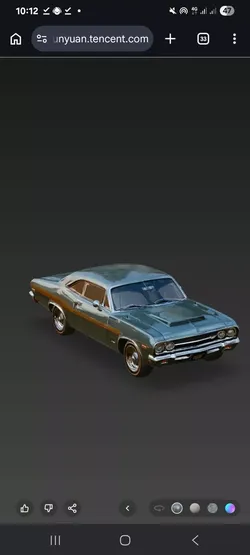 Vintage 1967 Muscle Car 3D model
