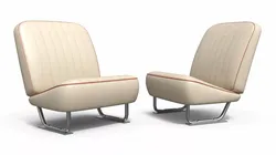 Vintage Automotive Bench Seat Low-poly 3D model