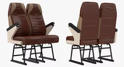 Vintage Bus Rider Seats 3D model