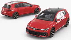 Volkswagen Golf GTI 2025 Rigged 3D model