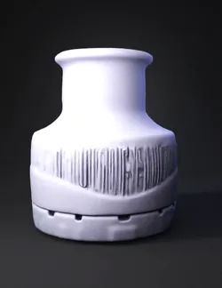 white plastic bottle cap with ribbed grip