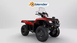 2026 Honda FourTrax Foreman Rubicon 4x4 Offroad Quad ATV Low-poly 3D model