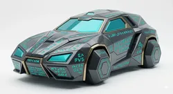 Alien Monolith Sports Coupe 3D Model Low-poly 3D model