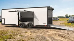 ATC Enclosed Auto Transport Trailer Rigged 3D model
