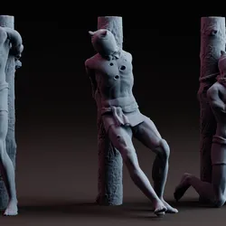 Bound Martyrs – Grimdark Torture Statues STL Pack
