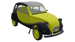 Citroen 2CV Low-poly 3D model