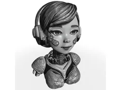 Cybernetic Muse Bust