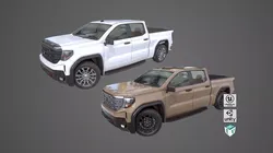 Generic Pickup Truck 02 Collection All PBR Unity UE Textures Low-poly 3D model