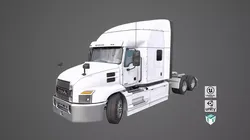 Heavy Truck Chassis 05 Generic White All PBR Unity UE Textures Low-poly 3D model