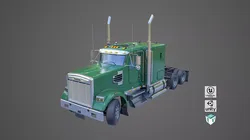 Heavy Truck Chassis 07 Generic Green All PBR Unity UE Textures Low-poly 3D model