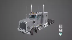 Heavy Truck Chassis 07 Generic Grey All PBR Unity UE Textures Low-poly 3D model