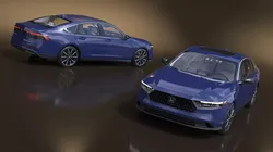 Honda Accord 2025 Dark Blue Rigged for Cinema 4D 3D model