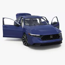 Honda Accord 2025 Dark Blue Rigged for Maya 3D model