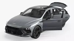 Hyundai Sonata Modern Sedan 2024 Rigged for Cinema 4D 3D model