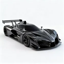 Realistic Fractal Hypercar 3D Model Low-poly 3D model