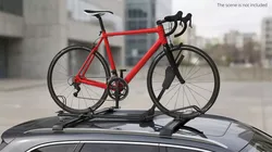 Road Bicycle with Car Mounted Bike Rack 3D model