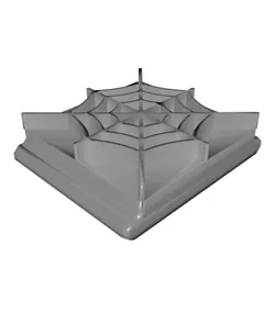 Spiderweb Stamp Tile Set, 5 Sizes, Halloween Party Decoration, Perfect for Clay, Cookies & Fondant, Creepy Web Motif PRODUCT_4178