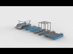 Tritoon pontoon boat set  3D model