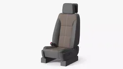 Vehicle Interior Seat with Cushion Padding 3D model