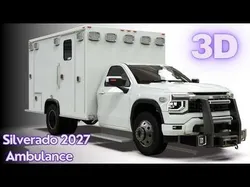 2027 Silverado Concept  Modern Ambulance Low-poly 3D model