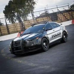 American Sedan Police Car 2 3D model