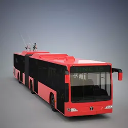 Articulated Trolleybus 3D model