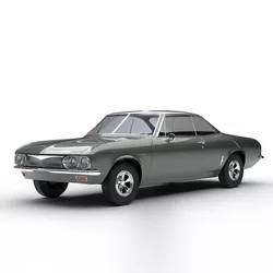chevrolet corvair 1966- 1969 detailed vintage car 3D model