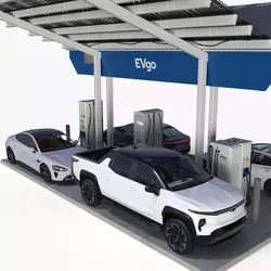 Chevrolet Tesla Xiaomi and Lucid Cars at EVgo Electric Chargi... 3D model