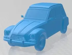 Citroen Dyane 1967 Printable Car 3D print model