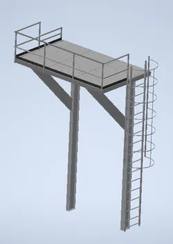 crane assembly podium