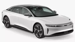 Electric Luxury Sedan Lucid Air Simple Interior 3D model