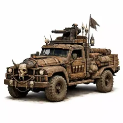 Elite Outlaw Battle Truck 3D Model Low-poly 3D model