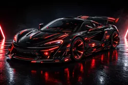 Futuristic Hypercar Concept Highpoly 3D Model 3D model