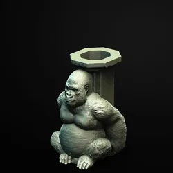 Gorilla Planter 3D Printable Stl File