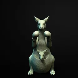 Kangaroo Planter 3D Printable Stl File